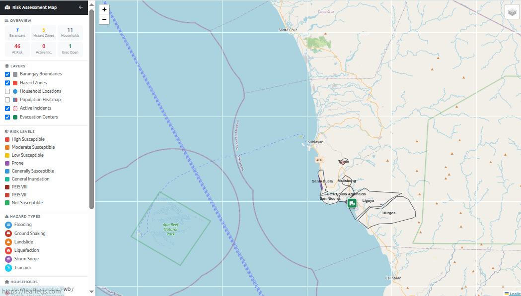 The Disaster Mapper Decision Support System (GIS)